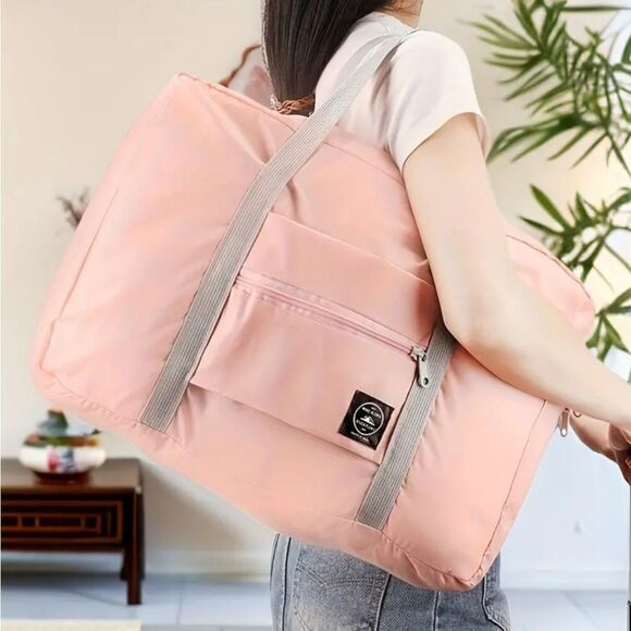 NWT Pink/Gray Carry-On Travel Bag Overnight Hospital Weekend Leisure Gym Duffle - Picture 4 of 6